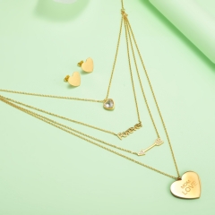 nuevo conjunto de joyas de oro para mujer de acero inoxidable  XXXS-0430