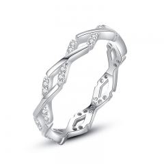 Anillos de diamantes de joyería de plata esterlina 925 para mujer  J917