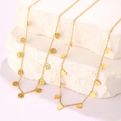 Joyas chapadas en oro Collar en Acero Quirúrgico NS-1454