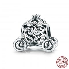 New Arrival 925 Sterling Silver Princess Pumpkin Carriage Beads fit Charm Bracelets & Bangles DIY Jewelry Making SCC792 CHARM-0807