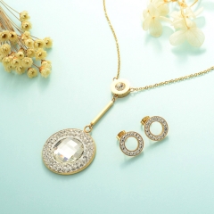 Conjunto de joyas de acero inoxidable 18k Gold Jewelry Wholesale XXXS-0233