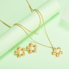 nuevo conjunto de joyas de oro para mujer de acero inoxidable  XXXS-0380