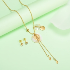 nuevo conjunto de joyas de oro para mujer de acero inoxidable  XXXS-0368