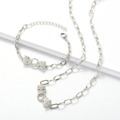Conjunto de collar capas acero inoxidable para mujer STAO-3884A