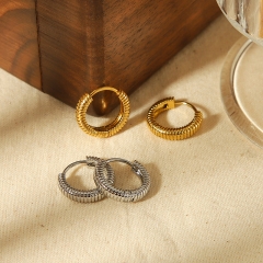 Pendientes de la gota de oro de acero inoxidable de las mujeres de la joyería ES-2842