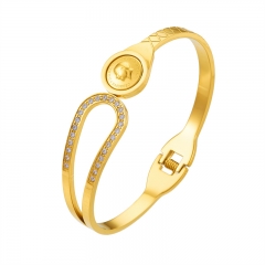 pulsera chapada en oro brazalete joyería mujeres de lujo  ZC-0703
