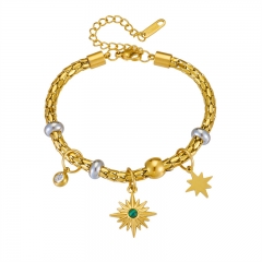 pulsera de acero inoxidable de oro joyería de mujer  BS-2582